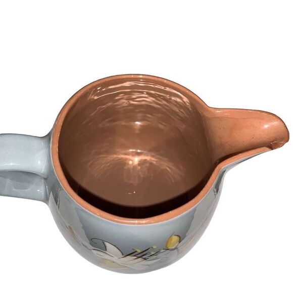 Stangl Pottery VNTG 50s Trenton, NJ “Golden Harvest” Hand-paint Pitcher Blue MCM - Picture 3 of 11